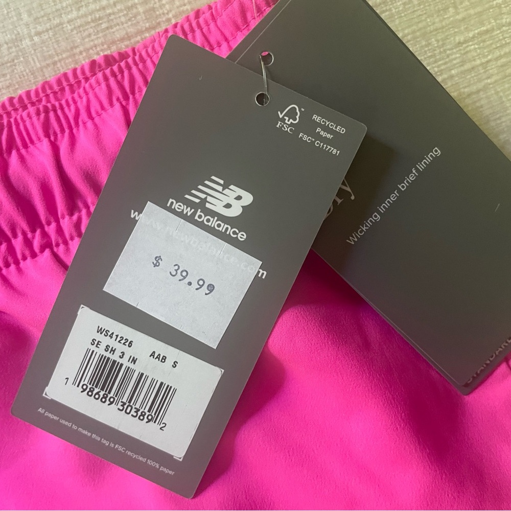 NWT New Balance Women’s Hot Pink Athletic Shorts - Picture 4 of 4